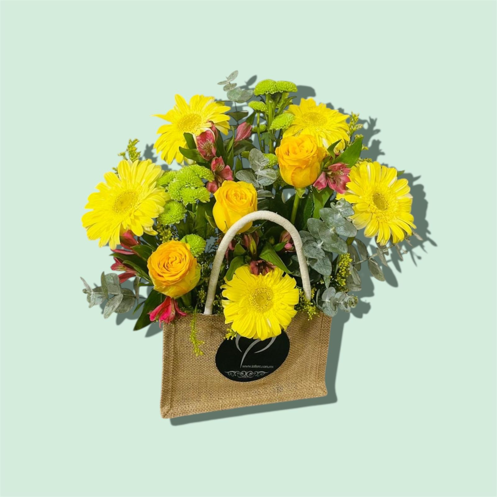 Bolso floral alegría amarilla