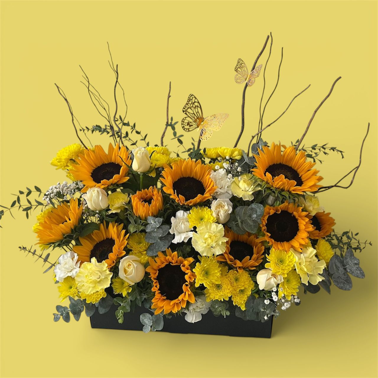 Diseño floral girasoles radiante